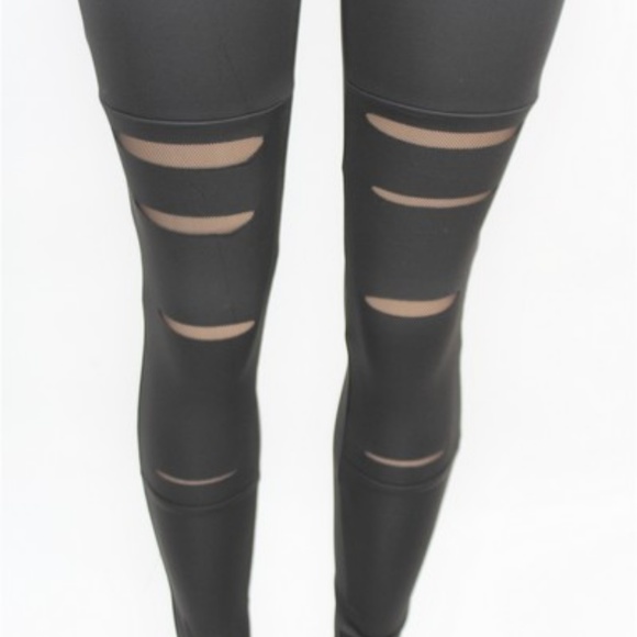 NEW! "Guilty" Cut-out leggings with mesh - Picture 2 of 5